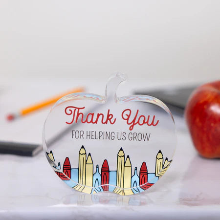 Plaque - Apple - Helping Us Grow 3.5"