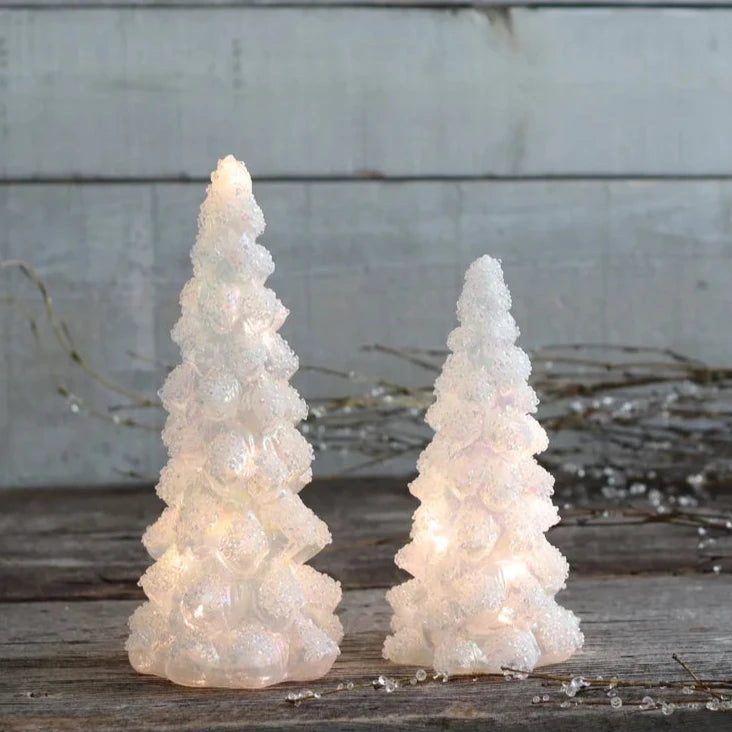 Decor Piece - LED White Frosted Tree - Set of 2