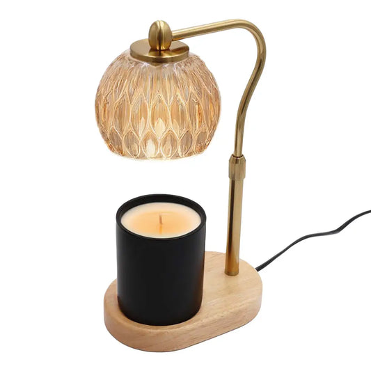 Candle Warmer - Crystal Dome - Light Wood