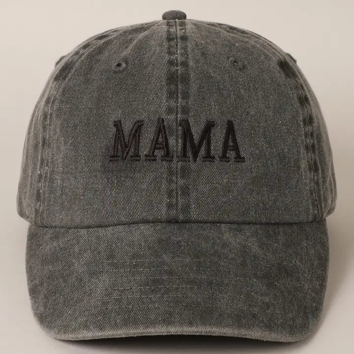 Baseball Hat - Mama - Black