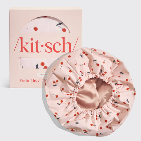 Shower Cap - Satin - Cherry