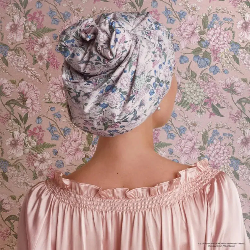 Shower Cap - Satin - Bridgerton Wisteria Floral