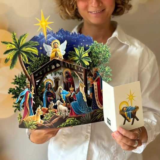 Paper Bouquet - Starlit Nativity - 15"
