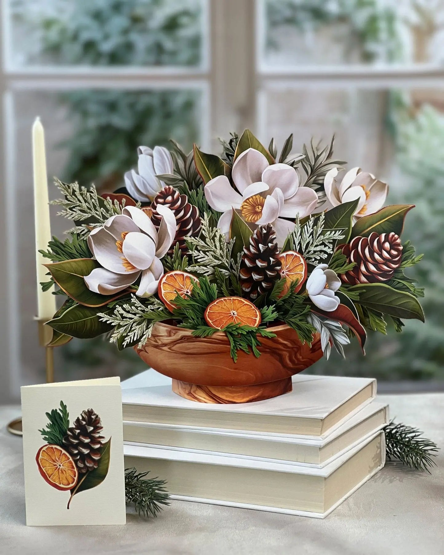 Paper Bouquet - Winter Magnolia - 14"