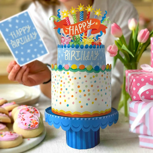 Pop Up Card - Birthday Cake Confetti - 12"