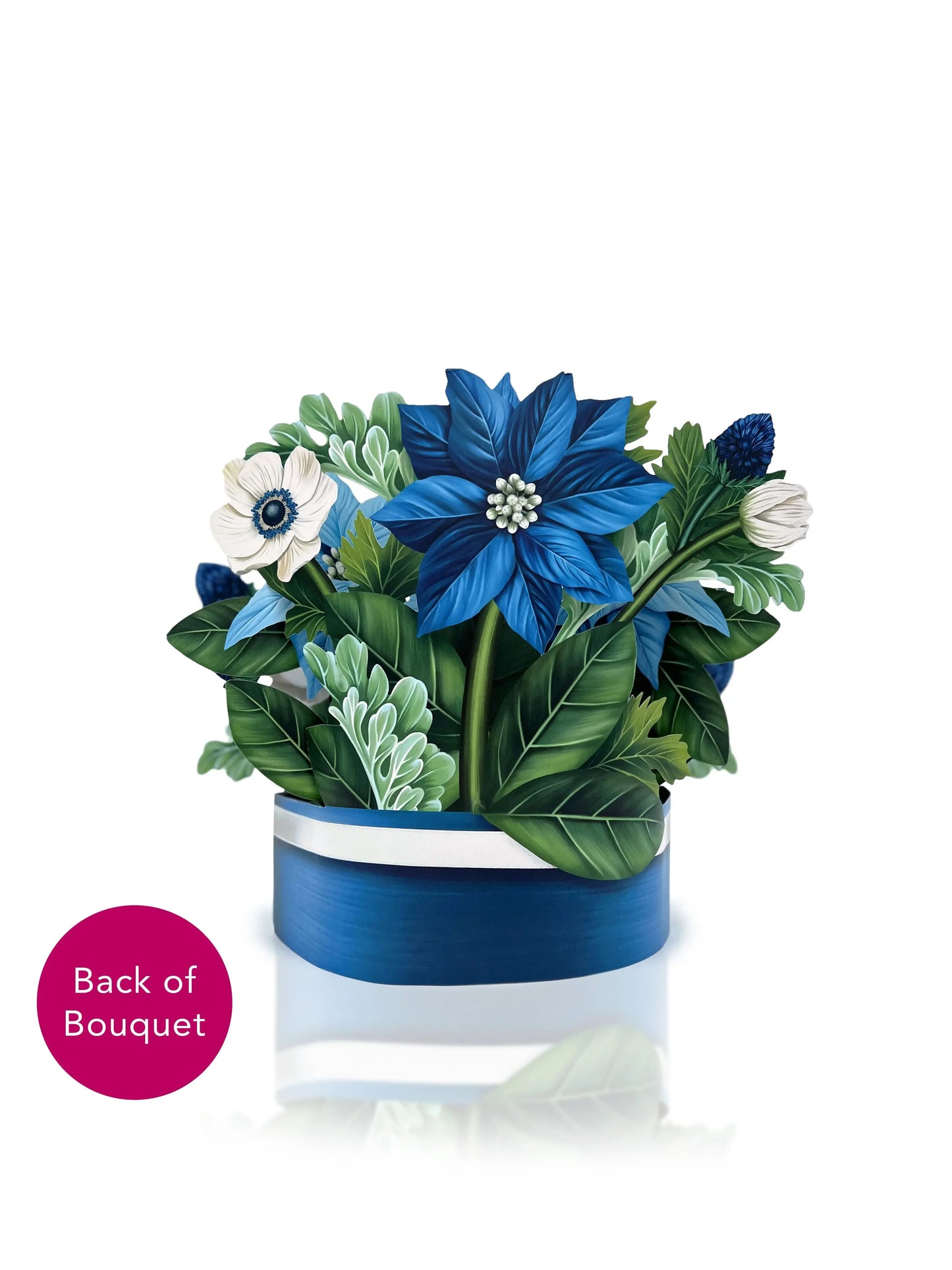 Paper Bouquet - Blue Poinsettia - 12"