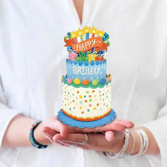 Mini Pop Up Card - Birthday Cake Confetti - 6"