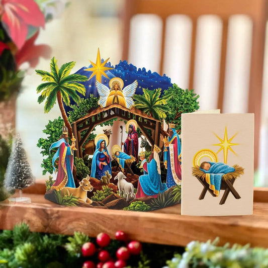 Mini Paper Bouquet - Starlit Nativity - 6"