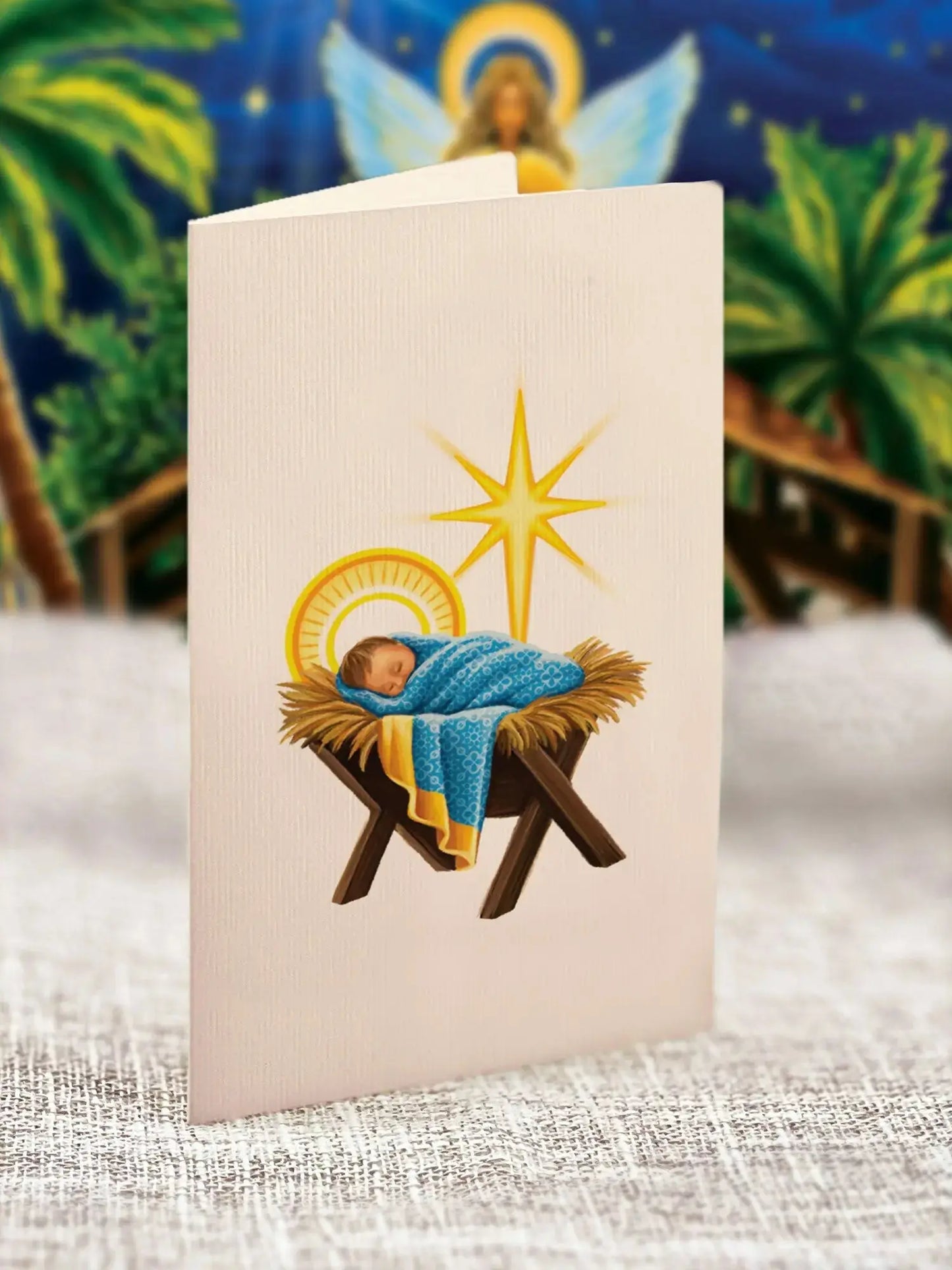 Mini Paper Bouquet - Starlit Nativity - 6"