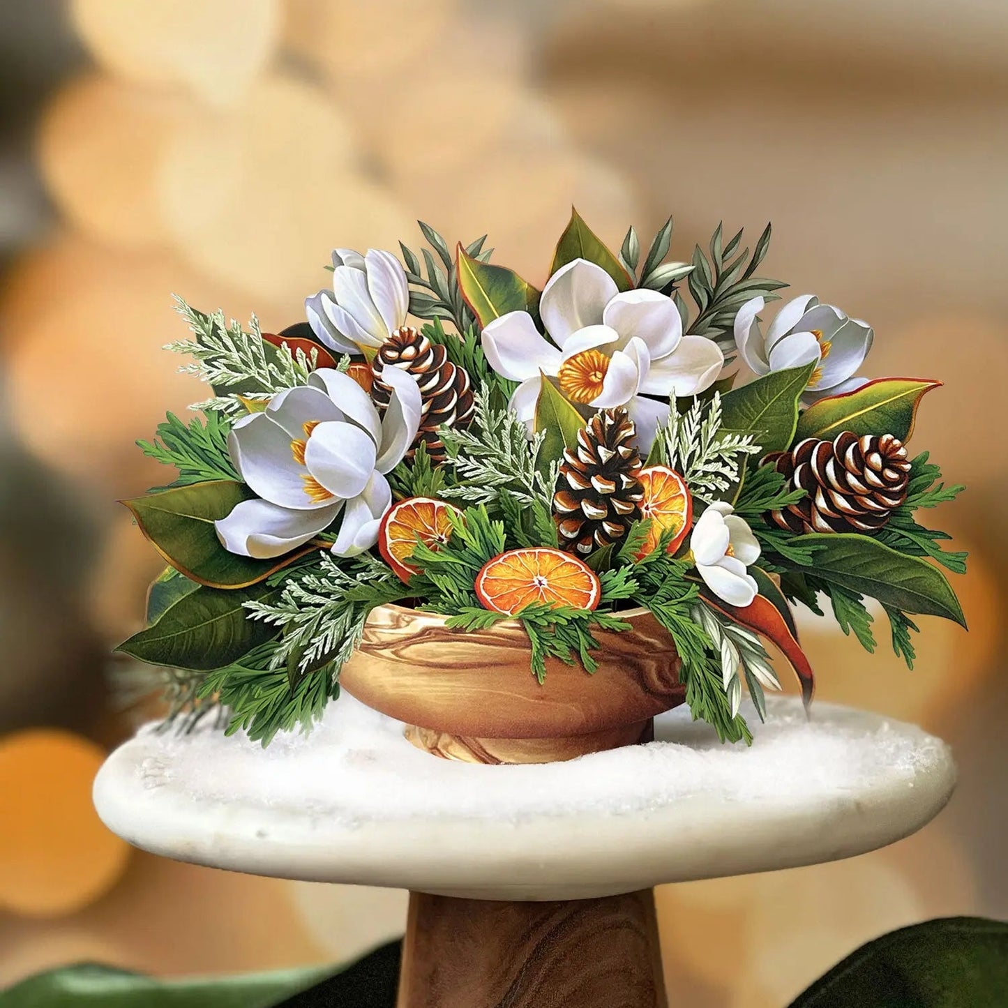 Mini Paper Bouquet - Winter Magnolia - 6"