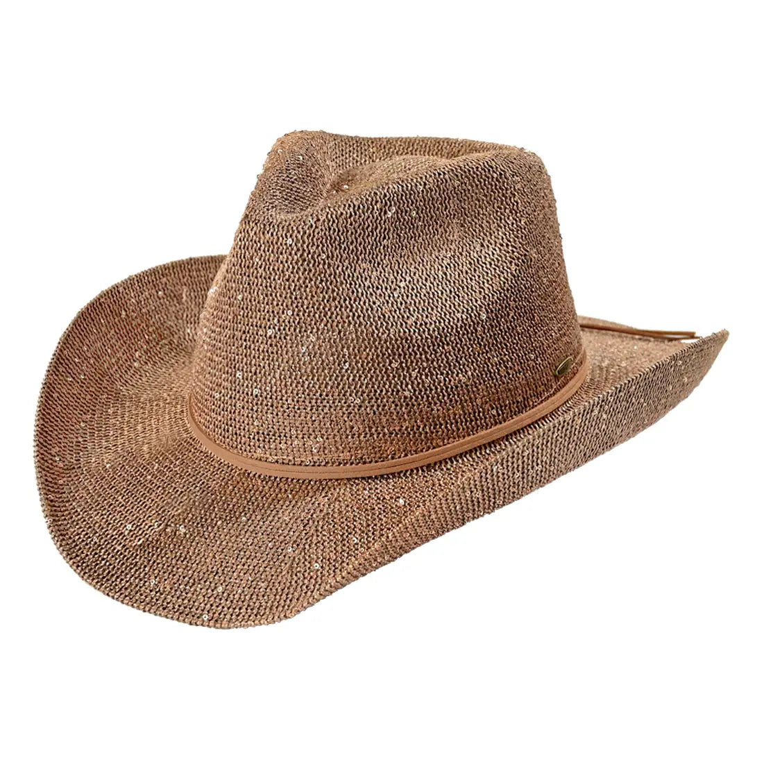 Cowboy Hat - Sequin - Taupe