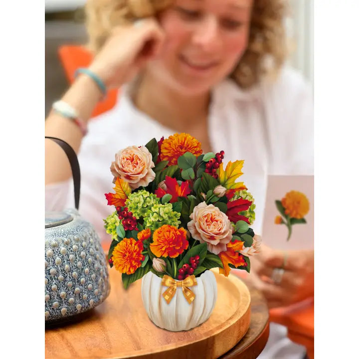 Mini Paper Bouquet - Pumpkin Spice - 6"