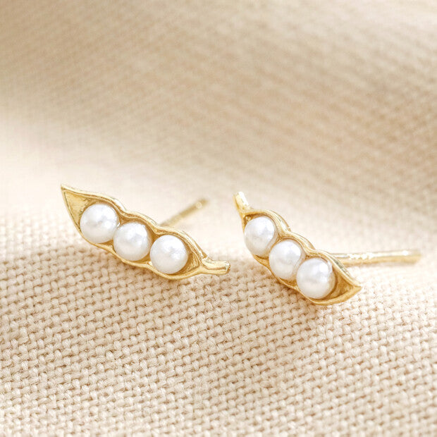 Earrings - Studs - Peas in a Pod with Pearls