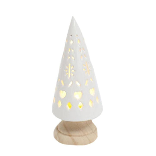 LED Tree - White Ceramic - 7.5"