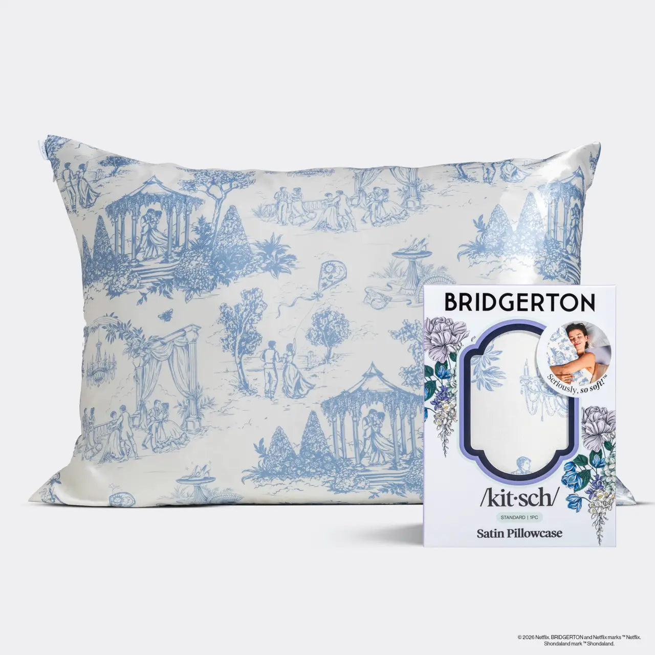 Pillowcase - Satin - Bridgerton Garden Toile