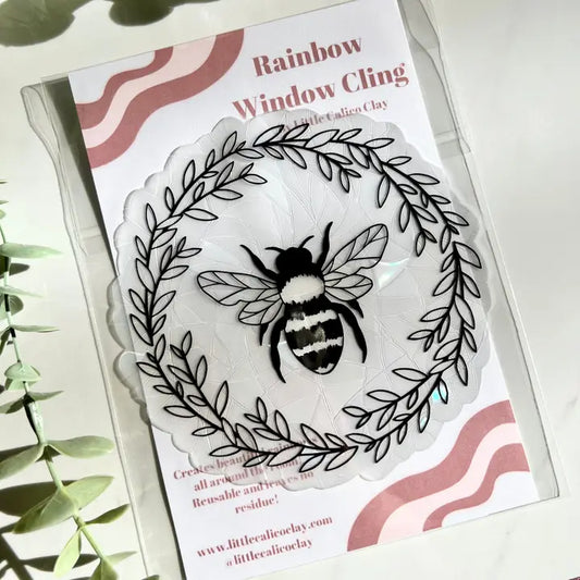 Suncatcher - Window Cling - Floral Bee