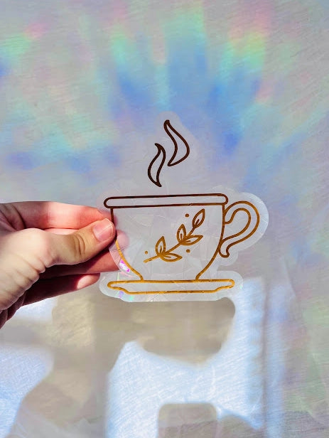 Suncatcher - Window Cling - Tea Cup