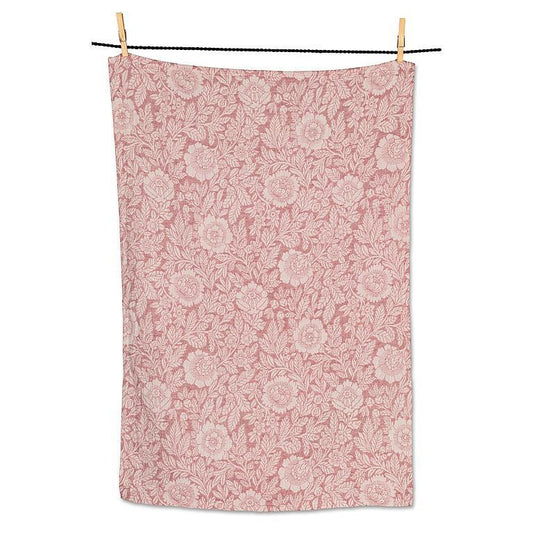 Tea Towel - Stonewashed Cotton - Rose Jaquard