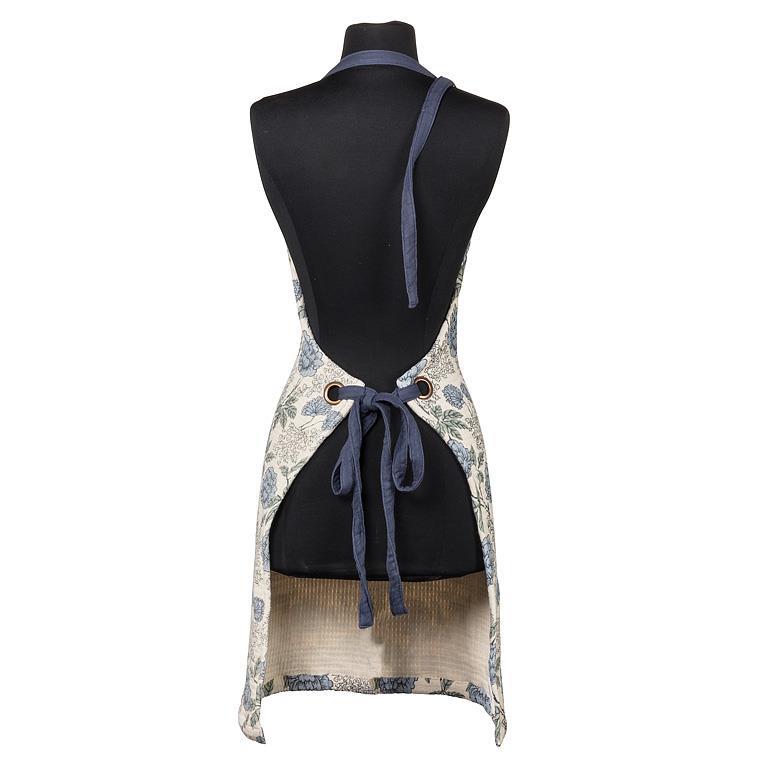 Apron - Stonewashed Cotton - Blue Floral