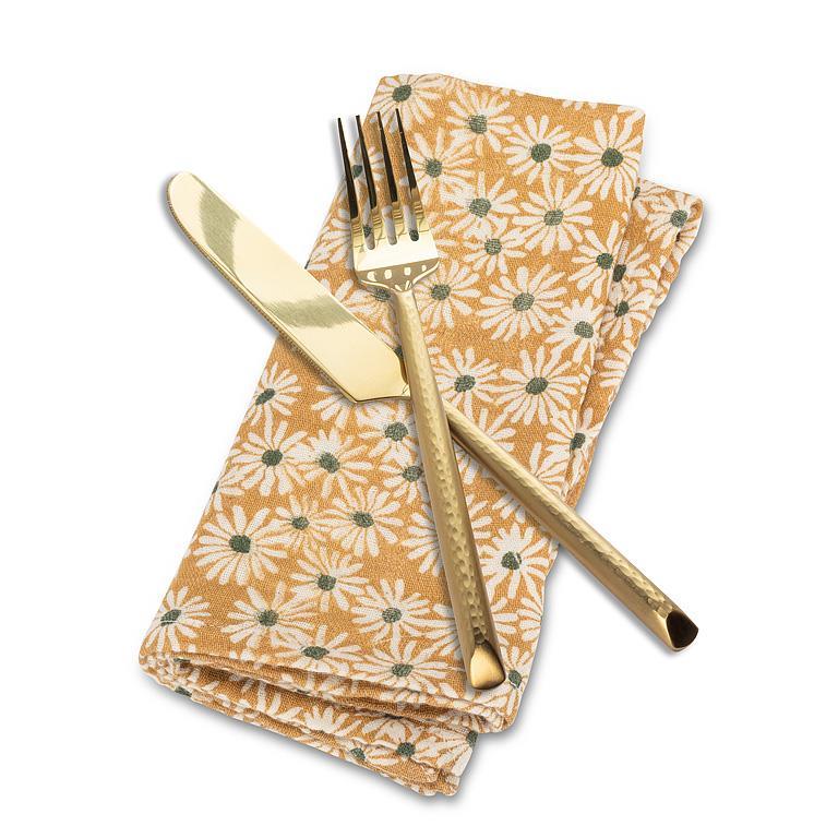 Napkin - Stonewashed Cotton - Yellow Daisy