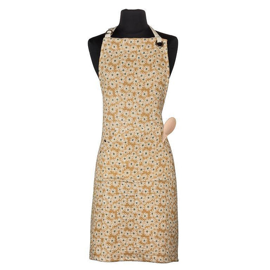 Apron - Stonewashed Cotton - Yellow Daisy