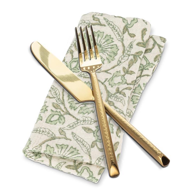 Napkin - Stonewashed Cotton - Green Floral