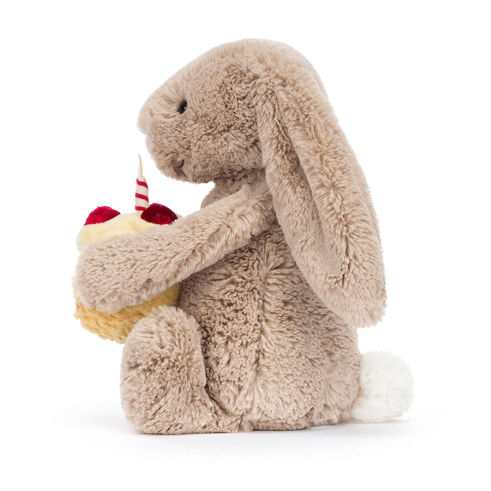 Jellycat - Bashful Bunny - Biege Birthday
