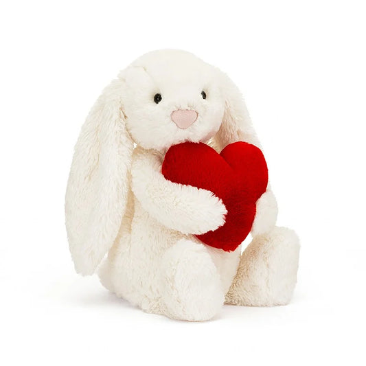 Jellycat - Bashful Bunny Medium - Red Love Heart