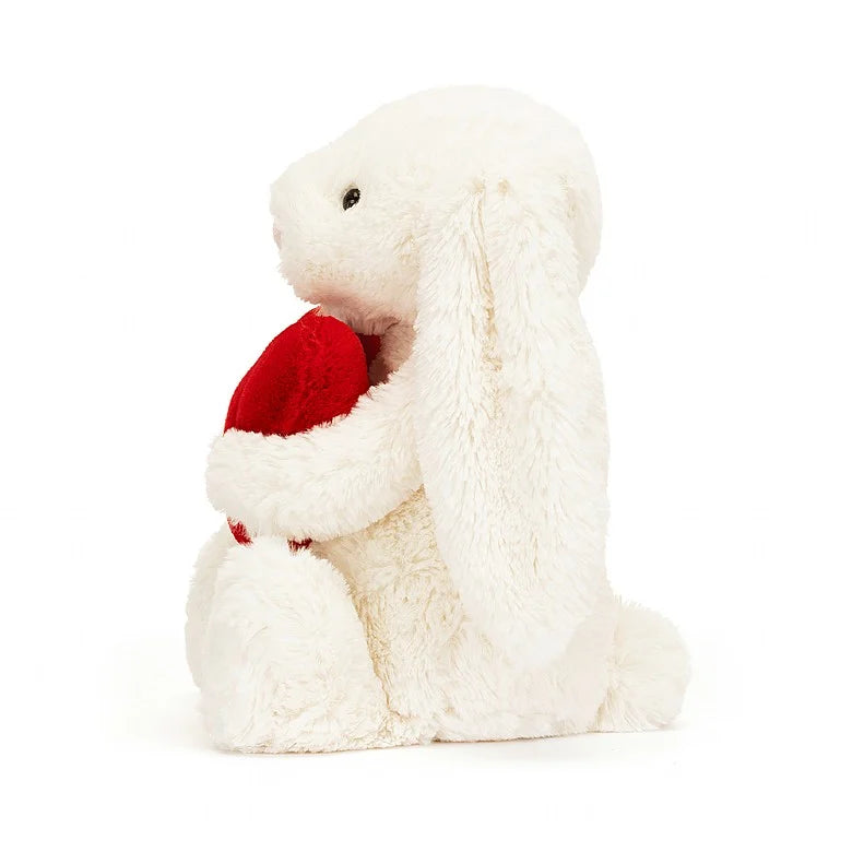 Jellycat - Bashful Bunny Medium - Red Love Heart