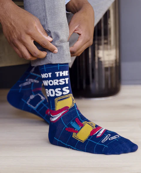 Socks - Large Crew - Not The Worst Boss