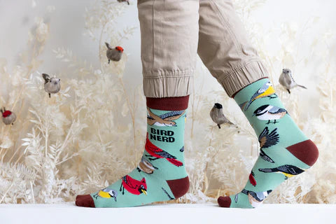 Socks - Large Crew - Bird Nerd