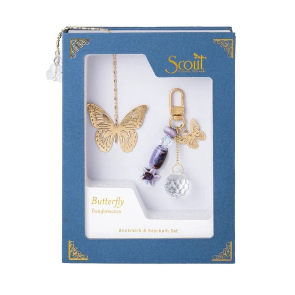 Bookmark & Keychain Set - Butterfly Transformation