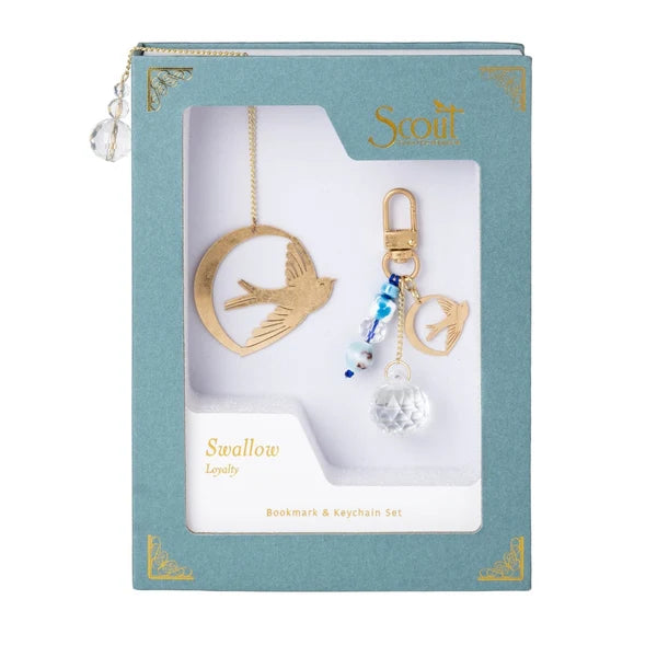 Bookmark & Keychain Set - Swallow/Loyalty