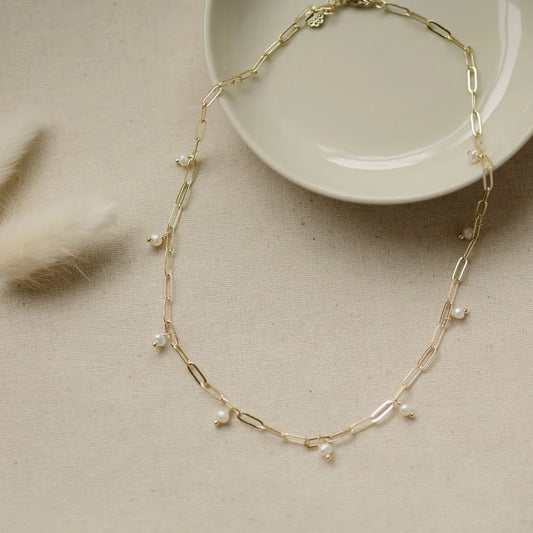 Necklace - Beatrice Pearl - Gold