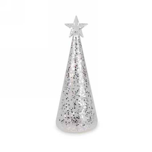 Decor Piece - LED Silver Tree - 9"