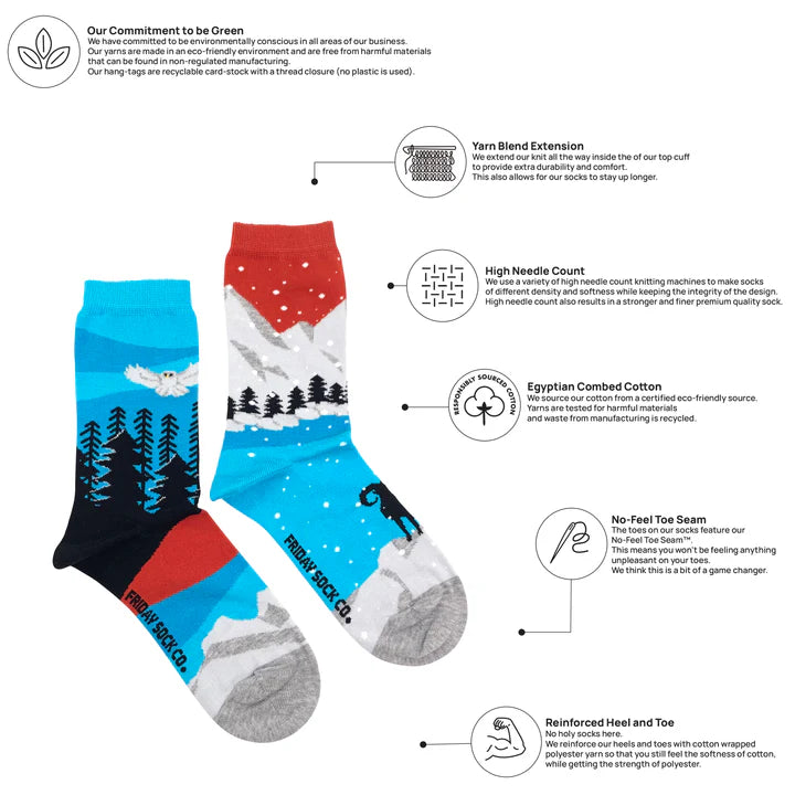 Socks - Small - Rocky Mountains Canadian Landscape
