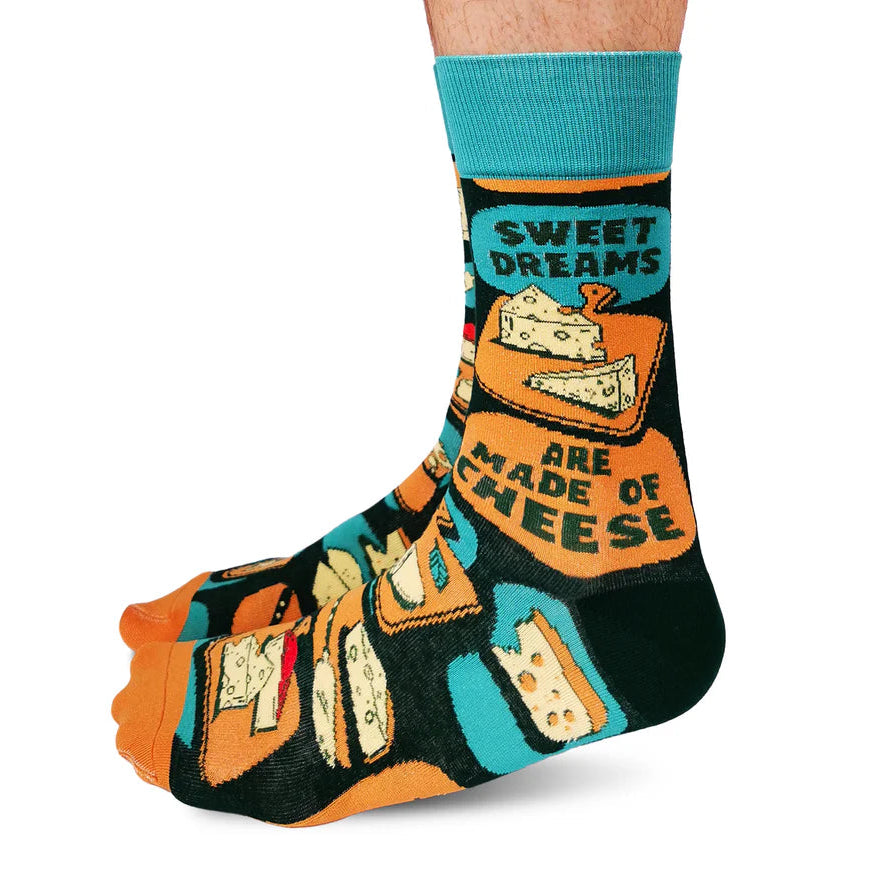 Socks - Large Crew - Cheese Dreams