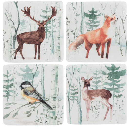 Coaster Set - Woodland Animal - Set of 4