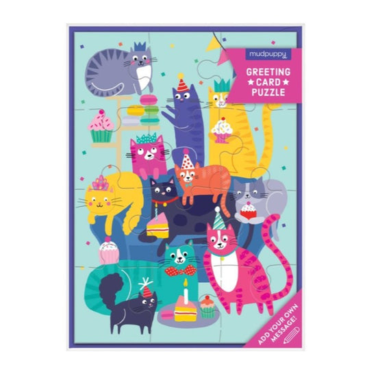 Greeting Card Puzzle - Cat Party