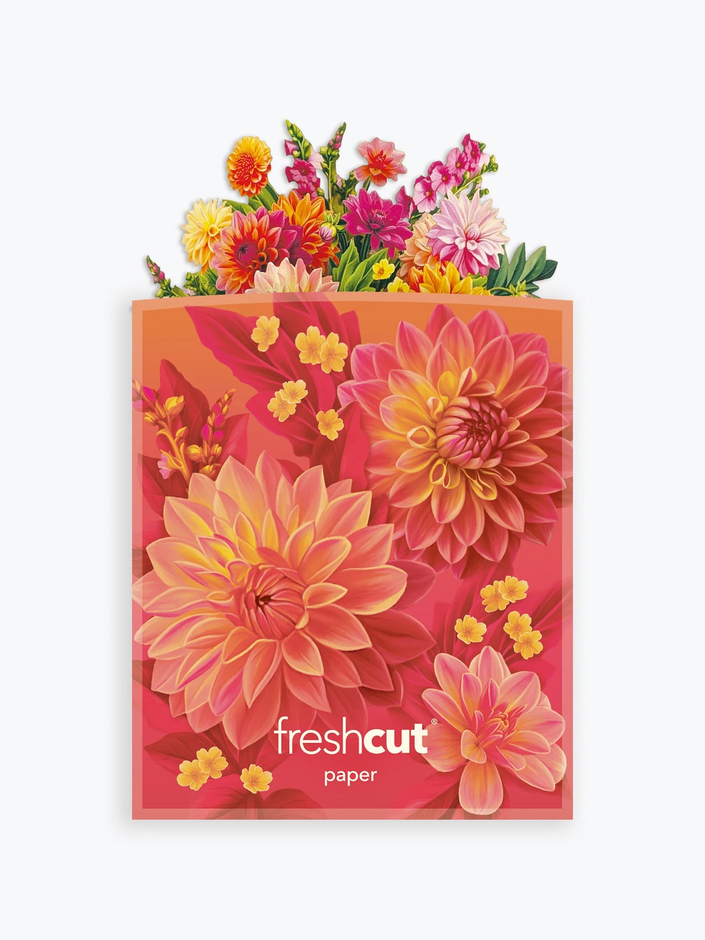 Mini Paper Bouquet - Dahlia Sunrise - 6"