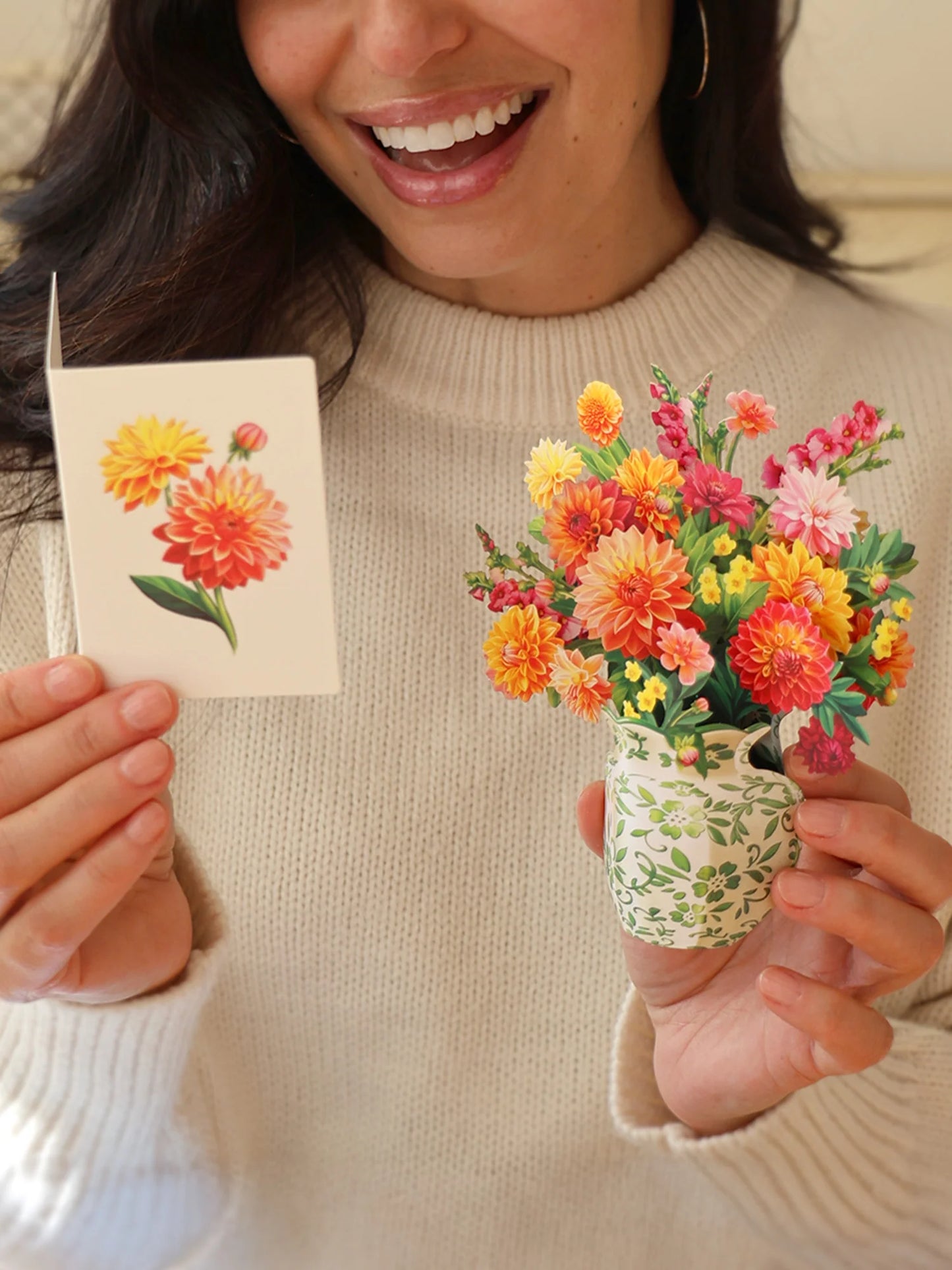 Mini Paper Bouquet - Dahlia Sunrise - 6"
