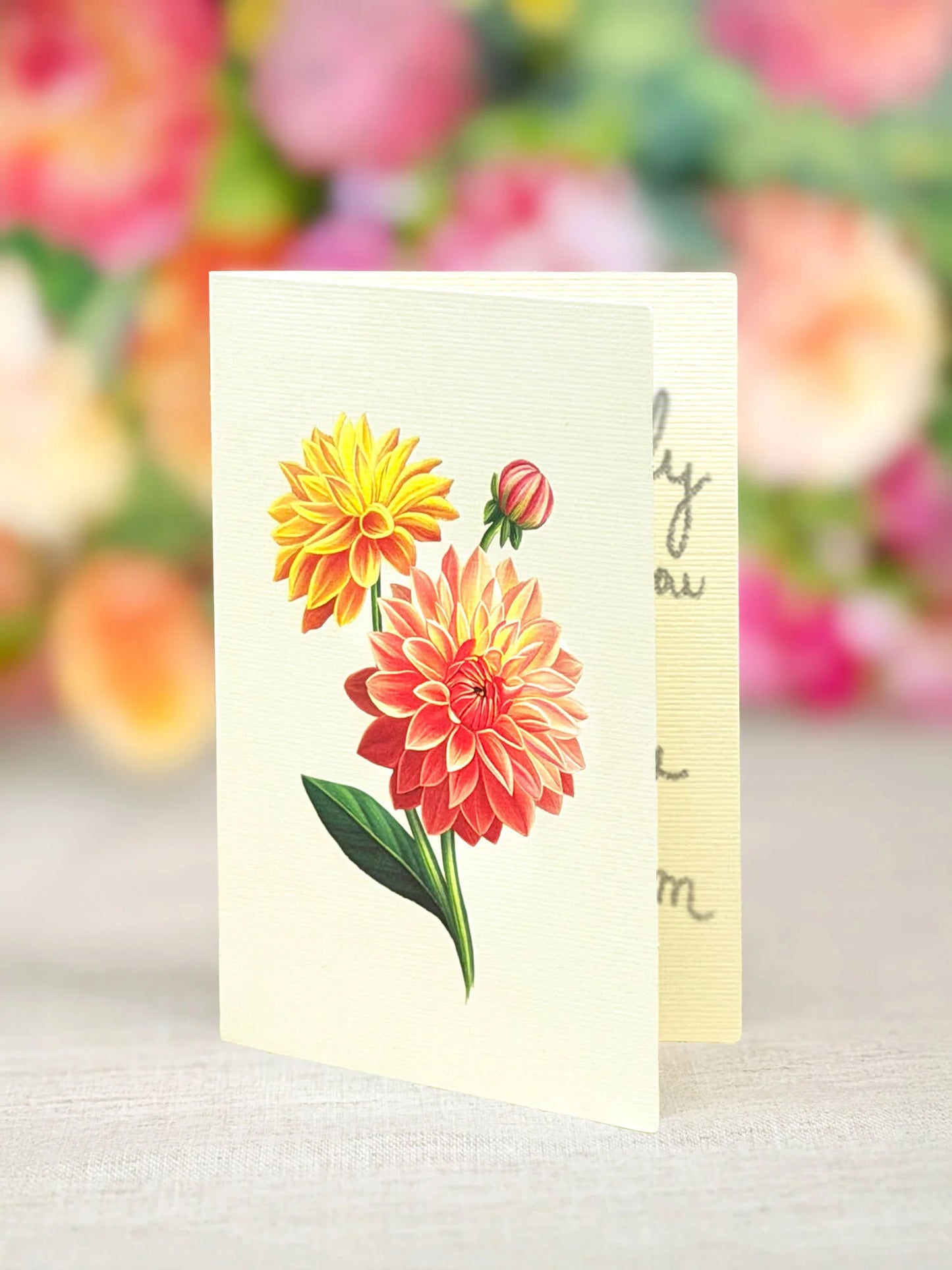 Mini Paper Bouquet - Dahlia Sunrise - 6"