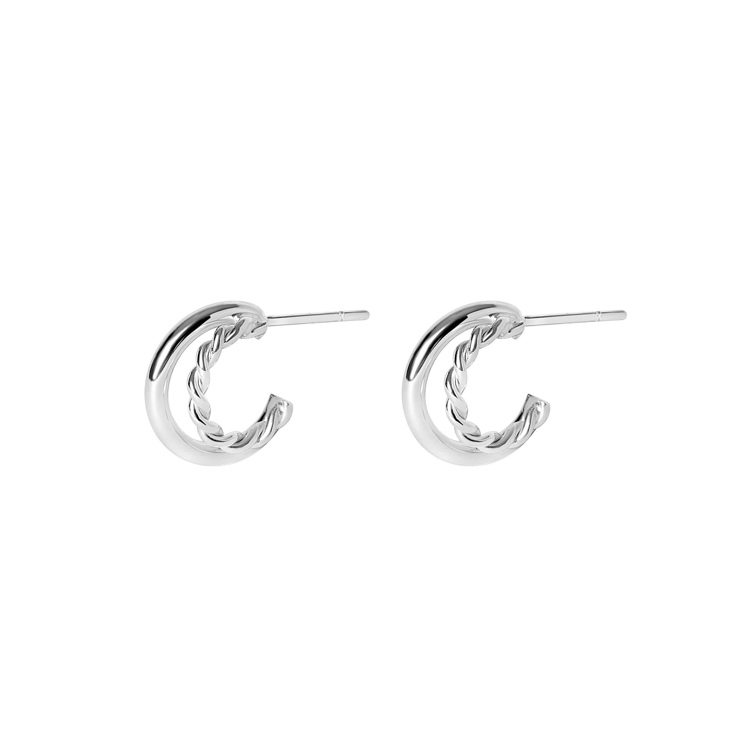 Huggie Earring - Adina - Silver