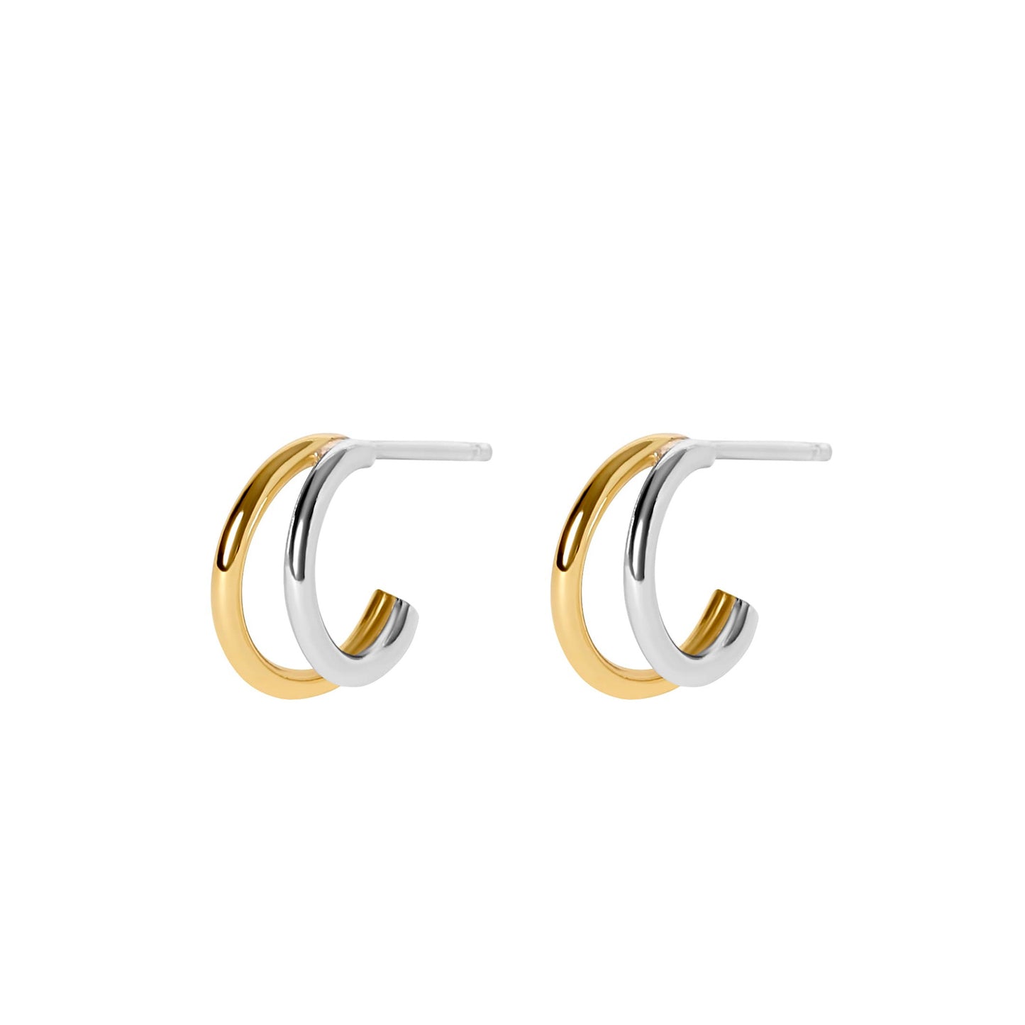 Earrings - Olivia Two Tone - Gold Silver