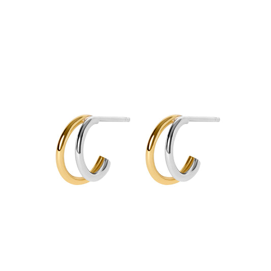 Earrings - Olivia Two Tone - Gold Silver
