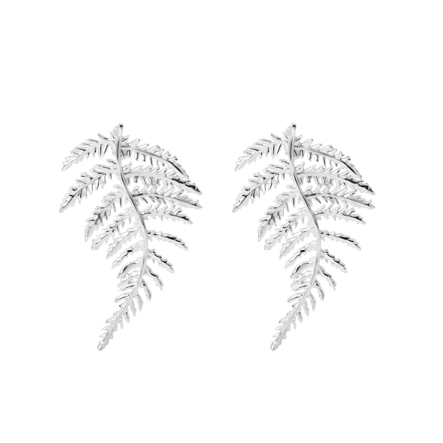 Stud Earrings - Isolde Fern - Silver
