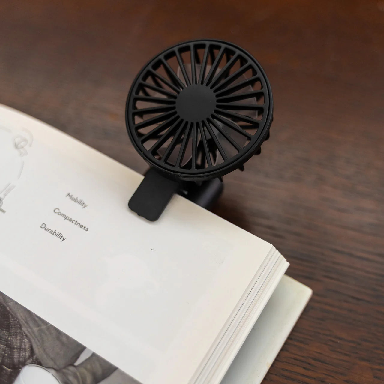 Clip-On Fan - Rechargable - Black