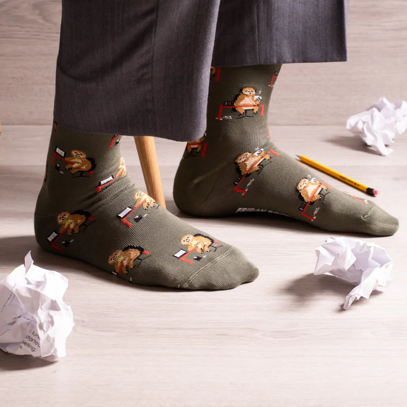 Socks - Large - Working Sloth