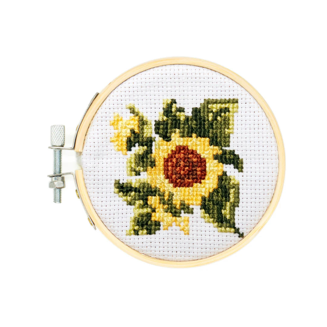 Mini Cross Stitch Embroidery Kit - Sunflower