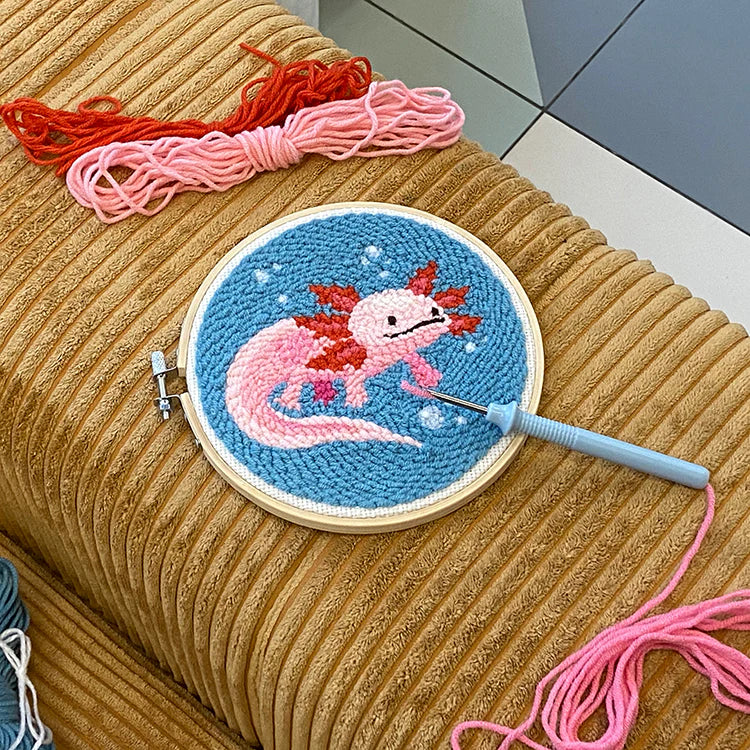 Punch Needle Kit - Axolotl